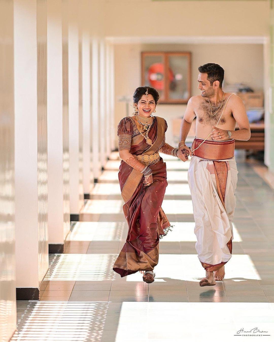 South Indian bridal portrait with traditional jewellery