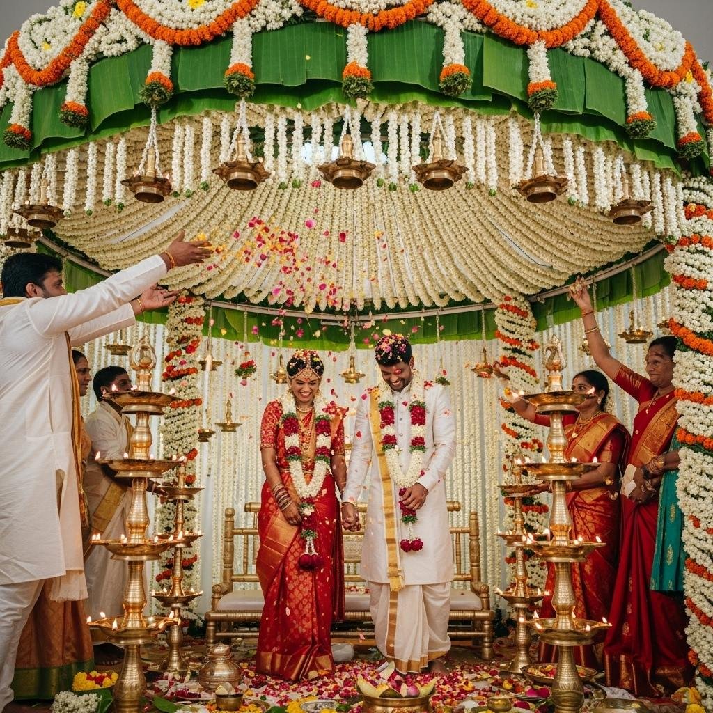 South Indian wedding venue decoration