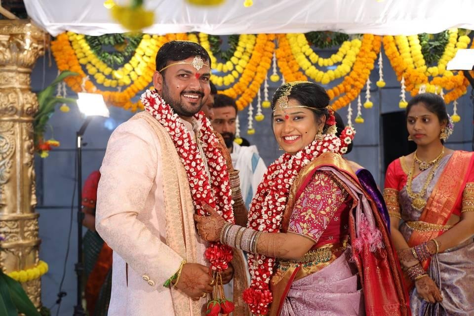 South Indian wedding celebration with family