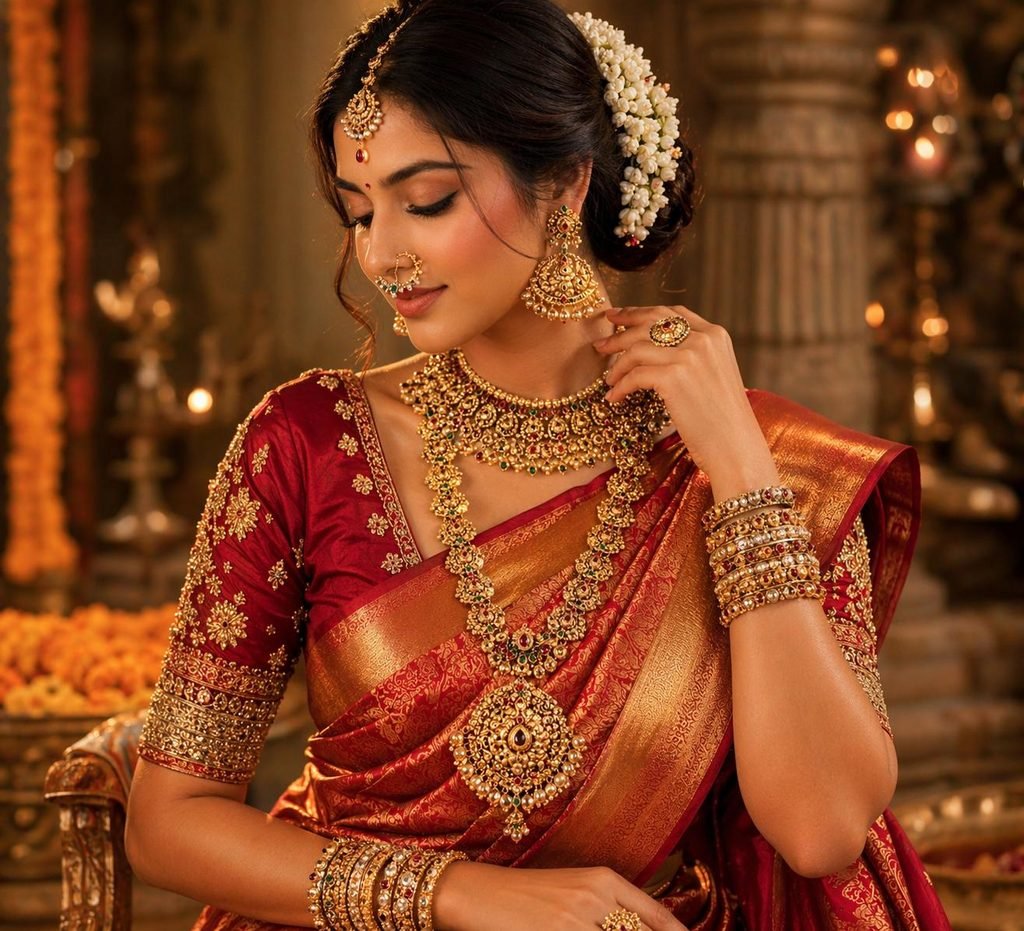South Indian wedding jewellery and details